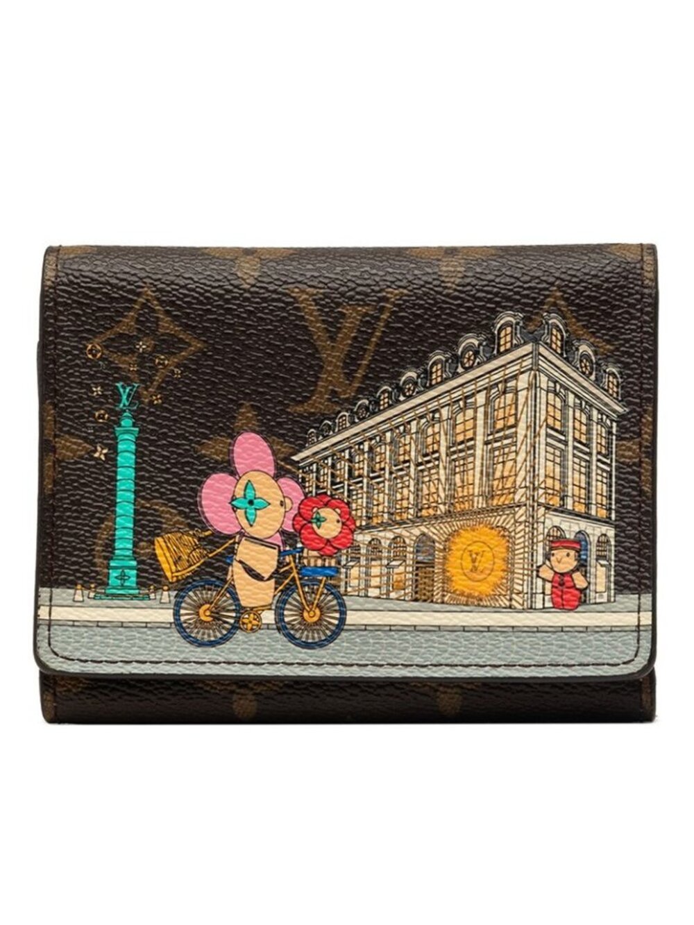 Louis Vuitton Monogram Vivienne Portefeuille Victorine Trifold Wallet Compact